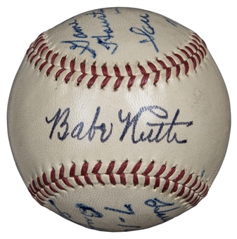 Unmatched and Spectacular Babe Ruth Single Signed Baseball (PSA/DNA GEM MT 10)